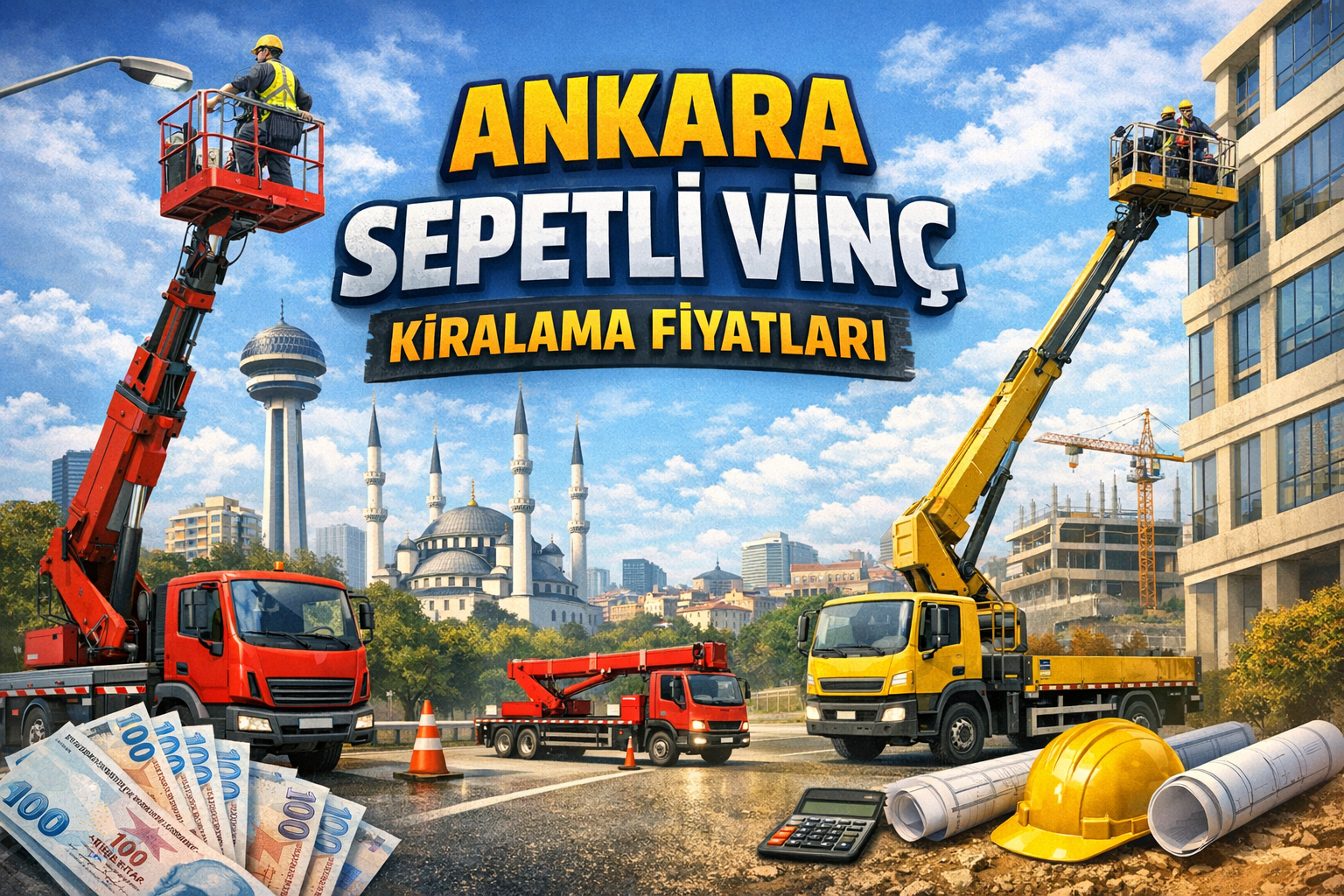 Ankara sepetli vinç kiralama hizmeti - Vinç Kiralama Ankara Fiyatları 2026 | Güncel Saatlik Ücretler